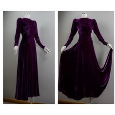 Hey, I found this really awesome Etsy listing at https://www.etsy.com/listing/1153155242/stunning-lux-30s40s-purple-velvet-gown 40s Outfits, Leg Of Mutton Sleeve, Ball Gowns Evening, Velvet Gown, Ruched Bodice, Purple Silk, 1930s Fashion, Purple Velvet, Gorgeous Gowns