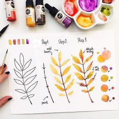 someone is doing their own art project with watercolors