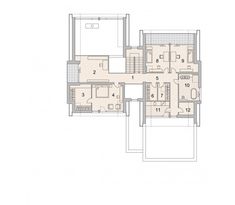 the floor plan for a two story house