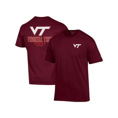 People coming or going will see your Virginia Tech Hokies fandom when you wear this Stack 2-Hit T-shirt from Champion. It features the Virginia Tech Hokies logo on the front and team graphics printed on the back. Additionally, the cotton material provides a comfortable feel.People coming or going will see your Virginia Tech Hokies fandom when you wear this Stack 2-Hit T-shirt from Champion. It features the Virginia Tech Hokies logo on the front and team graphics printed on the back. Additionally, the cotton material provides a comfortable feel.PRODUCT FEATURESBrand: ChampionMachine wash, tumble dry lowImportedTagless CollarOfficially licensedCrew neckMaterial: 100% CottonScreen print graphicsShort sleeve Color: Red. Gender: male. Age Group: adult. University Red T-shirt With Team Name For Fans, Red Cotton T-shirt For Fan Conventions, Collegiate Short Sleeve T-shirt For Fans, Collegiate Cotton T-shirt For Fan Events, Team-colored Cotton T-shirt For Fan Events, Collegiate Crew Neck T-shirt For Fan Events, Team Spirit Short Sleeve T-shirt For Fan Events, Collegiate T-shirt For Fan Events, Crew Neck T-shirt With Logo For Fan Conventions