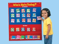 Who’s Here Today? Attendance Chart Preschool Attendance Chart, Classroom Attendance Chart, Attendance Board Ideas, Attendance Ideas, Attendance Board, Classroom Attendance, Attendance Chart, Preschool Charts, Lakeshore Learning