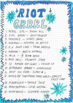 Riot Girl Aesthetic, Feminist Punk, Riot Grrl, Power Walking, Play List, Music Recommendations, Riot Grrrl