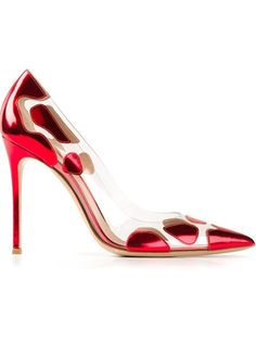 GIANVITO ROSSI Sapato Vermelho Classic Pumps, All About Shoes, Clear Heels, Red High, Gorgeous Shoes, Fabulous Shoes, Hot Shoes, Shoe Closet, Shoe Obsession