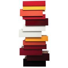 a stack of books sitting on top of each other in front of a white background