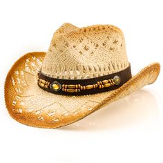 PRICES MAY VARY. Material: This cowboy / cowgirl hat is made of high-quality 100% natural straw material, environmentally friendly. Size: 14.9 inch x W:12.2 inch x H: 5 inch. 4 inch deep crown, 3.5 inch wide shapeable brim. One size with Elastic Band in side, whether you have a small or large head, these straw cowboy hats are designed to fit comfortable for women and men. With adjustable hatband for a comfortable fit. This cowboy/cowgirl hat won't blown off when it gets windy. Enjoy a comfortabl Cowboy Hats For Women, Almond Coffee, Classic Cowboy, Straw Cowboy Hat, Western Cowboy Hats, Cowgirl Hat, Woman Weaving, Cowboy Cowgirl, Cowgirl Hats