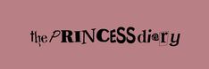 the princess's library logo on a pink background with black letters and an image of a