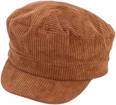 a brown hat is shown on a white background