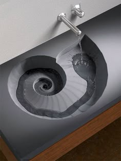 a sink that has some water running from it