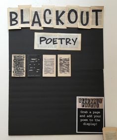 an article in the baltimore city library about black out poetry and other public library displays