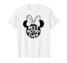 PRICES MAY VARY. Officially Licensed Disney Minnie Mouse Apparel for Women - Men - Boys - Girls - Toddler; Minnie Mouse T-Shirts; Mickey And Friends T-Shirts; Family Event; Family Trip; Family Vacation; Magic; Disney+; Disney Plus; Disneyland; Disney World; Brother; 23DNMI00464A-001 Lightweight, Classic fit, Double-needle sleeve and bottom hem Best Brother Ever, Minnie Mouse Outfits, Friends Tshirt, Disney Disney, Family Event, Disney Plus, Family Trip, Text Logo, Girls Toddler