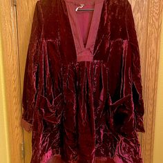 Condition Is Like New. Never Worn. Perfect For Holiday Party Or A Little Bit Alexis Dress :) Alexis Dress, Free People Dresses, Free People Dress, Red Purple, Velvet Dress, Holiday Party, Color Purple, Colorful Dresses, Free People