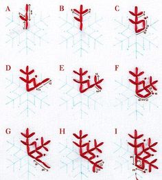 the instructions for how to make an ornament with snowflakes and letters