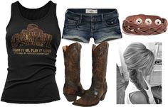 "Rockin on a Summer Saturday" by small-town-country-gurl on Polyvore Girl Outfits Y2k, Country Girl Clothes, Country Y2k, Country Girl Shirts, Summer Country, Boating Outfit