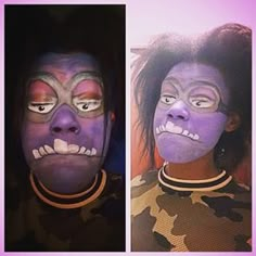 Purple Minion Makeup Ideas, Purple Minion Makeup, Minion Makeup Ideas, Minion Makeup, Minion Face Paint, Minion Dress Up, Purple Minion