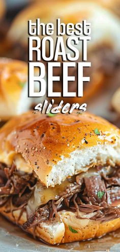 a roast beef sandwich on a plate with the words, the best roast beef alidara