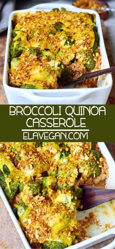 broccoli quiche casserole with cheese and brown rice