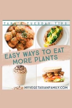 Easy Ways To Eat More Plants | Tara's Tuesday Tips My Vegetarian Family #eatmoreplants #plantbasednutritiontips Eat More Plants, Flexitarian Diet, Control Cravings, Flax Egg, Lentil Curry, Cooked Veggies, Plant Based Milk