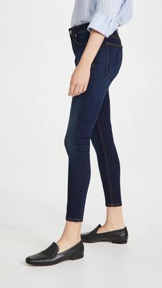 Fabric: Lightweight super-stretch denim.Fading and whiskering.Cropped profile.Button closure and zip fly.5-pocket styling.Shell: 50% modal/41.5% cotton/6% polyester/2.5% elastane.Wash cold.Made in the USA of imported materials Mid-rise Tight Jeans For Fall, Tight Mid-rise Jeans For Fall, Stretch Mid-rise Cropped Jeans For Fall, Tight High Rise Jeans For Fall, Fall High Rise Tight Jeans, Fall Slim Fit Jeans With Zip Fly, Fall Mid-rise Dark Wash Jeggings, Ankle Tattoos, Personal Aesthetic