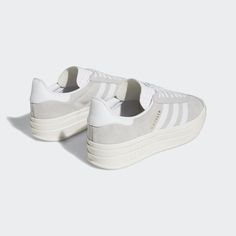 adidas Gazelle Bold Shoes - Grey | Women's Lifestyle | adidas US White Suede Adidas Logo Sneakers, Adidas Suede Skate Shoes With Vulcanized Sole, White Adidas Suede Skate Shoes, White Suede Adidas Skate Shoes, Adidas White Suede Skate Shoes, Gazelle Bold Shoes, Adidas Gazelle Bold, Gazelle Bold, Bold Shoes