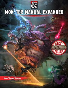 the book cover for monster manual expanded