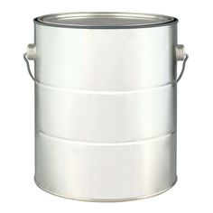 a white metal bucket with two handles