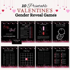 valentine's day game with hearts and dots on the side, including an image of a