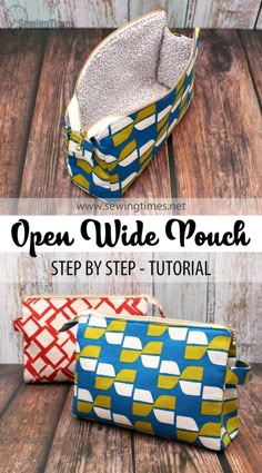 the open wide pouch sewing pattern is easy to sew