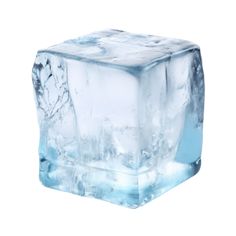 an ice cube is shown on a white background