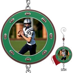 PRICES MAY VARY. Christmas 2024 football photo ornament. A beautiful metal and vivid enamel finished photo ornament with realistic football embellishments. Features a 2024 charm to commemorate the past season. Displays approximately 2 inch photo. .Ornament is boxed, and includes a gift/storage bag. Dated ornament approx. size 3" D. and comes with a decorative hook for hanging, total hanging height is approx. 8 inches. Cool way to remember your fav ballers sports season photo. Comes in a nice gift/storage box so it will last for years to come. Football gift ideas. What a nice way to showcase any snapshot from a favorite game this year. What a great GIFT for anyone you care about that has a sports player relative; 2024 will always be remembered when this football Christmas photo ornament is Football Gift Ideas, Photo Christmas Ornaments, Picture Holders, Football Photos, Sport Player, Christmas Nails Acrylic, Personalized Football, Photo Christmas, Decorative Hooks