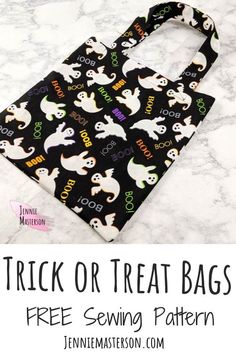 this trick or treat bag is free sewing pattern for kids to sew and make