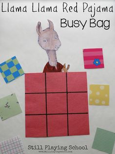 a book cover for llama lamaa red pajama busy bag