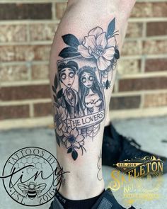 Corpse Bride Tarot Card, Corpse Bride Tarot Card Tattoo, Tom Burton Tattoos, Nightmare Tattoo, Tattoo Collage, Horror Sleeve, Corpse Bride Tattoo, Brand New Tattoos