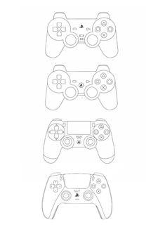 three different types of video game controllers