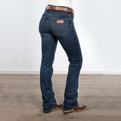 You are definitely going to want to take these jeans for a ride. These Ultimate Riding Jeans Bootcut Jeans from Wrangler come with all performance features you need to saddle up in comfort including a bootcut leg, stretch fabric that moves with you, a higher back waistband for added coverage and a fit your curves will love. Size: 30X34.  Color: Blue.  Gender: female.  Age Group: adult. Style Girlfriend, Riding Jeans, Jeans Bootcut, Women Essentials, Blue Gender, Bootcut Jeans, Stretch Denim, Saddle, Gender Female