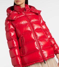 Find MONCLER Maire Down Jacket on Editorialist. Material: 100% polyamide. Care instructions: machine wash at 30 degrees. Made in Bulgaria. Designer color name: Jester Red. Filling: 90% down, 10% feathers. Lining: 100% polyamide. Closure: zipped front. Detachable hood. Pockets: zipped pockets. Contains non-textile parts of animal origin. Hooded Red Nylon Outerwear, Red Hooded Nylon Outerwear, Red Fitted Nylon Outerwear, Hooded Red Down Outerwear, Red Down Outerwear With Detachable Hood, Red Hooded Down Outerwear, Red Nylon Puffer Outerwear, Red Down Puffer Outerwear, Red Down Puffer Jacket For Winter