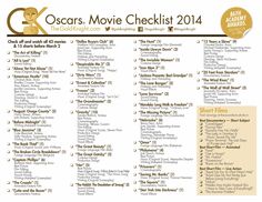 the oscars movie checklist has been updated