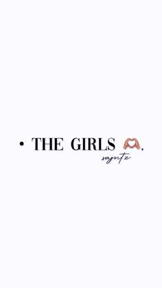 the girls logo is shown on a white background