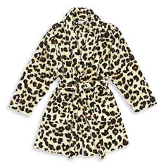 Womens Bathrobes, Printed Robe, Home Textiles, Womens Robes, Sleepwear Robe, Kimono Fashion, Terry Cloth, Black And Brown, Leopard Print