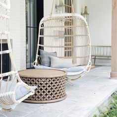 #rattanswingchair #polyrattan  #perattan #naturalfurniture #outdoorfurniture African Bohemian, Hanging Rattan Chair, Outdoor Swings, Hanging Rattan, African Inspired Decor, Porch Swings, Serena Lily, Outdoor Coffee Table, Boutique Interior Design