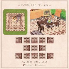 an advertisement for the mettalch tiles