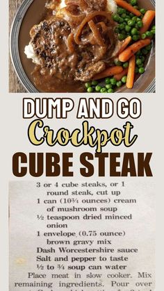 the recipe for dump and go crockpot cube steak