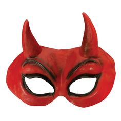 Latex half mask of devil style motif. Devil Mask, Halloween Express, Half Mask, Half Face Mask, Half Face, Costume Shop, Costume Party, Costume Accessories, Face Mask