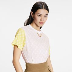 LOUIS VUITTON® - Pastel Monogram T-shirt - Chair Circle Chain, Chair Size, Monogram T Shirts, Louis Vuitton Official, Fashion Books, S Models, Latest Design, Women Collection, Color Block