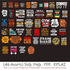 Workout Tshirt Design, Gym Png, Gym Group, Workout Svg, Quotes Gym, Tshirt Png, Gym Logo, Shirt Quotes, T Shirt Png