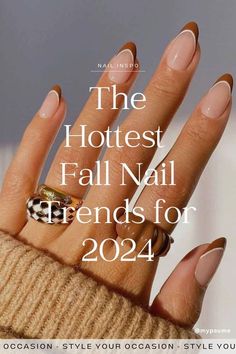 Autumn Nails 2024 Trend, Nail Design Fall 2024, Nail For Brown Skin, Short Autumn Nails 2024 Trends, Autumn Manicure 2024, Nail Autumn Design, Nail Color Fall 2024, Fall Tip Nails