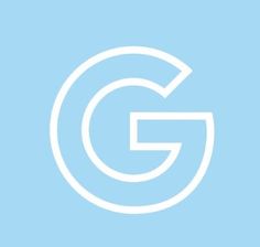 the letter g in white on a light blue background logo design, branding design, graphic design, print design, web design, font design ideas, ty art, lettering design, logos, person, type design letters, handwritten alphabets