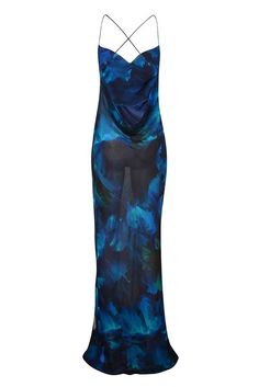 The owner of this dress is 5'2 and the dress has been hemmed to hit the floor at 5'2 with 4 inch heels. Sultry and sophisticated, this printed, figure-skimming piece is Rafinha.Cut on the bias to a cult Rat & Boa silhouette - our timeless maxi slip - this style features our signature cowl next, scooped back and barely there straps.Slip into her with gold jewels and tousled hair.•Cross back detail•Cowl front and back•Adjustable straps•Thigh slit•Semi sheer•100% Viscose Rafinha Dress, Rat And Boa Dress, Rat And Boa, Evening Attire, Glamorous Evening Gowns, Flowing Maxi Dress, Beach Dress, Fashion Sense, Tie Dye Skirt