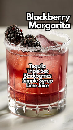 Blackberry Margarita Spicy Blackberry Margarita, Blackberry Margarita Recipe, Blackberry Cocktail, Raspberry Margarita, Blackberry Margarita, Blackberry Syrup, Margarita On The Rocks, Jalapeno Margarita, Margarita Cocktail