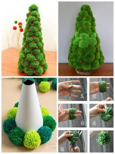 the steps to make a fake christmas tree