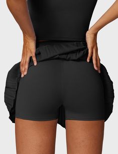 This 2-piece tennis skirt set features a V-neck polo top and a high-waisted pleated skirt for a sporty, cute look. Crafted from ultra-soft, breathable fabric, it offers comfort and freedom of movement, complete with built-in shorts for coverage. Perfect for tennis, golf, or casual wear—add both pieces to your cart to complete the look!   Feature   Top:   V-neck polo collar   Sleeveless design   Removable cup pads   Skirt:    High waisted waistband   Irregular pleated hem   Built-in shorts   Inne High Stretch Tennis Skirt With Built-in Shorts For Workout, Workout High Stretch Tennis Skirt With Built-in Shorts, Stretch Nylon Tennis Skirt With Built-in Shorts, Stretch Nylon Mini Tennis Skirt, Nylon Stretch Mini Tennis Skirt, High Stretch Solid Tennis Skirt With Built-in Shorts, High Stretch Tennis Skirt With Built-in Shorts, Solid High-stretch Tennis Skirt With Built-in Shorts, Sporty High-stretch Tennis Skirt With Built-in Shorts